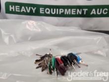 Unused 42 Heavy Construction Equipment Master Keys Set to suit CAT, Bobcat, JD, Case, JLG, JCB, Volv