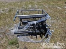 Unused 2024 JCT Hydraulic Auger Drive, Bits, QA 12", 18" Alloy Bits to suit Skidsteer