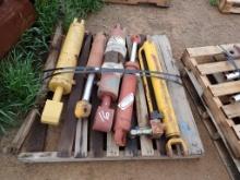 PALLET WITH HYDRAULIC CYLINDERS  LOCATED ON BLACKMON YARD AT 425 BLACKMON R