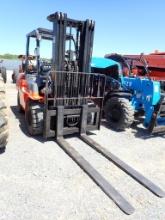 TOYOTA 7FGU35 FORKLIFT, 831+ hrs,  PROPANE, OROPS, 3 STAGE MAST, S# 61141