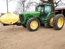 JD 8320 MFWD TRACTOR, POWER SHIFT, 4 HYD REMOTES, Q HITCH WITH HYD 3RD ARM,