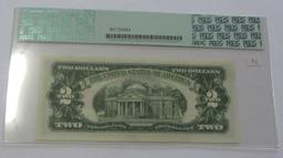 $2 LEGAL TENDER RED SEAL PCGS 58 PPQ 1963