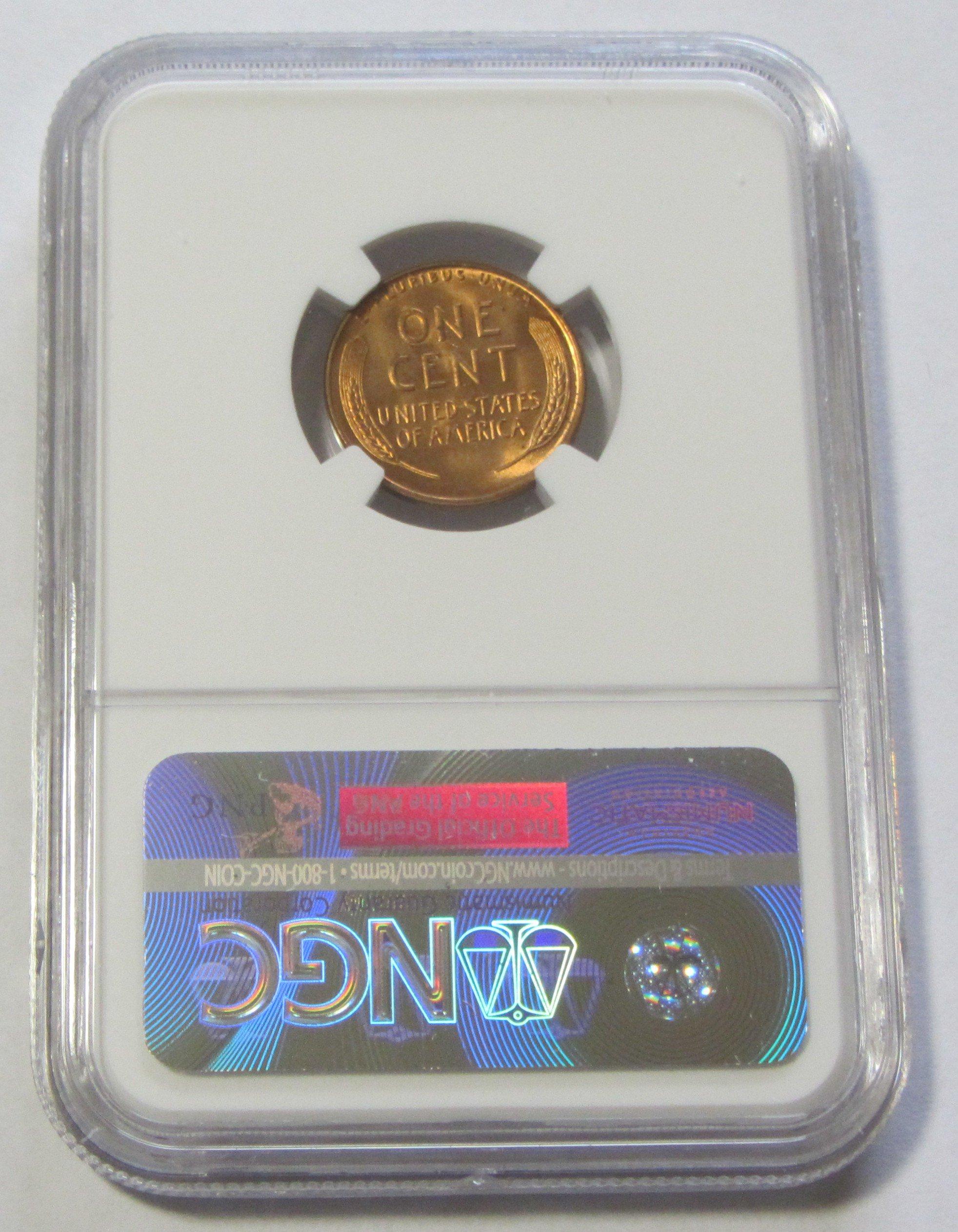 1935 WHEAT CENT NGC MS 65 RED GEM