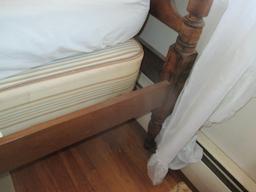 Rope Bed - Refitted  with Rails - 54" x 82" Mattress &  Box Spring Not For Sale