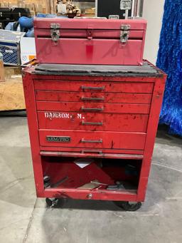 REM/PRO INDUSTRIAL PARTS CABINET / TOOL BOX ON WHEELS WITH CONTENTS , APPROX 30€� W x 18€� L x 37€�