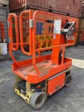 2015 JLG MANLIFT MODEL 1230ES, ELECTRIC, APPROX MAX PLATFORM HEIGHT 12FT, NON MARKING TIRES, BUIL...