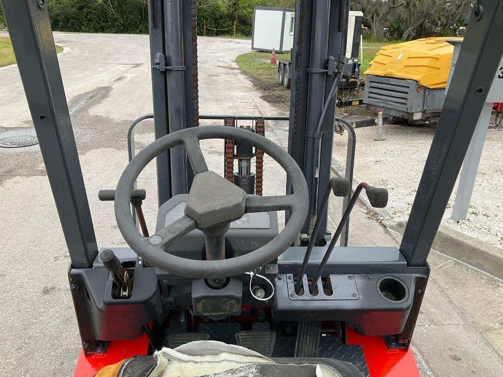 NISSAN FORKLIFT CPJ02-A20PV, LP POWERED, LOW HOURS, APPROX MAX CAPACITY 4400LBS, APPROX MAX HEIGHT
