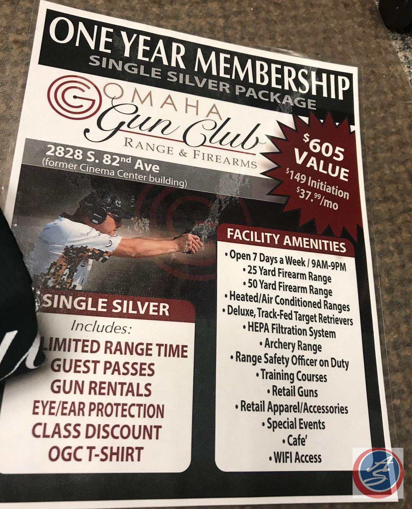Omaha Gun Club 1 Year Silver Membership