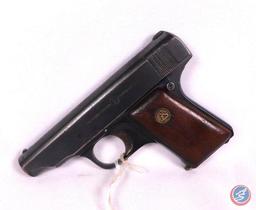 Manufacturer: Ortgies Model: 6.35mm Pistol Caliber: 6.35mm Serial #: 77470 Type: S/A Pistol