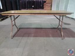 [18] Monroe 6' x 30'' Wood Folding Tables w/ Metal Legs {SOLD 18x THE MONEY}