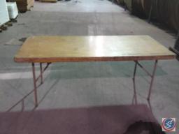 [20] 6' x 30'' Wood Folding Tables w/ Metal Legs {SOLD 20x THE MONEY}