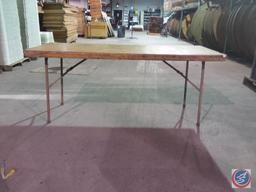 [20] 6' x 30'' Wood Folding Tables w/ Metal Legs {SOLD 20x THE MONEY}