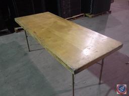[20] 8' x 30'' Wood Folding Tables w/ Metal Legs {SOLD 20x THE MONEY}