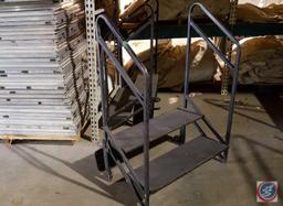 Wenger Fixed-Height 2-Step Stage Platform Stairway w/ Handrail