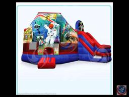 Space Camp Slide Bounce House (requires 1 blower fan to inflate, NOT included in this lot)