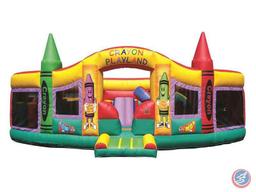 Crayon Play Center Bounce House (requires 2 blower fans to inflate, NOT included in this lot)