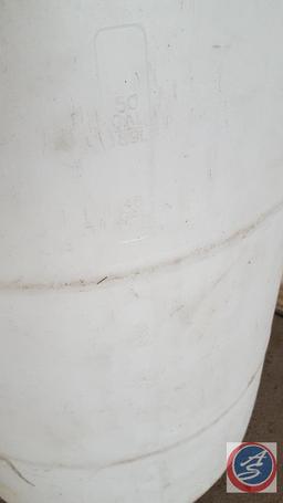 [11] White Plastic Barrels w/ Lids
