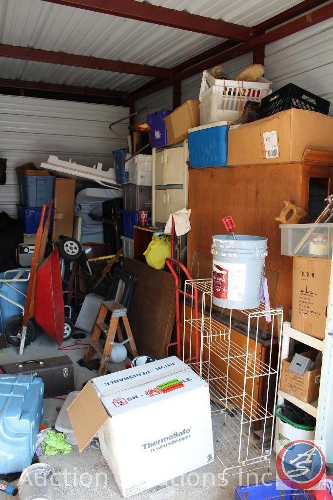 Contents of 10 x 20 storage unit- $100.00 clean out deposit added to invoice, refunded after manager
