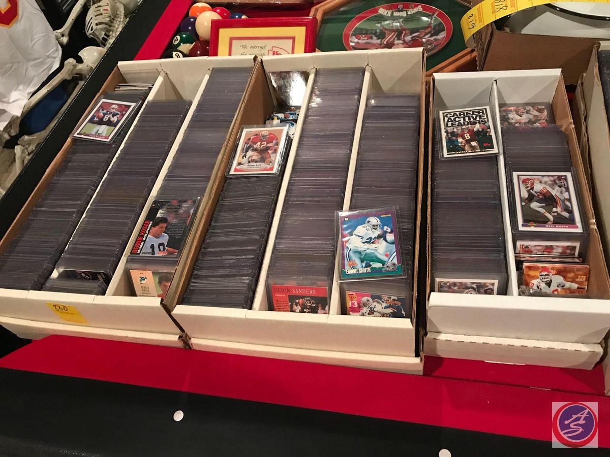 3 boxes Rookie Football Cards, Alphabetical order, all in sleeves, multiple years