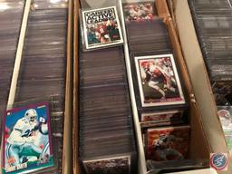 3 boxes Rookie Football Cards, Alphabetical order, all in sleeves, multiple years