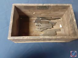 Vintage Stanley #45 Plane w/Blades and wooden box