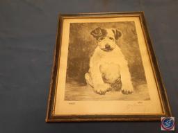 1930s Kurt Meyer-Eberhardt "Lost" Puppy Signed & Framed and...Kurt Meyer-Eberhardt "Rags" Puppy Sign