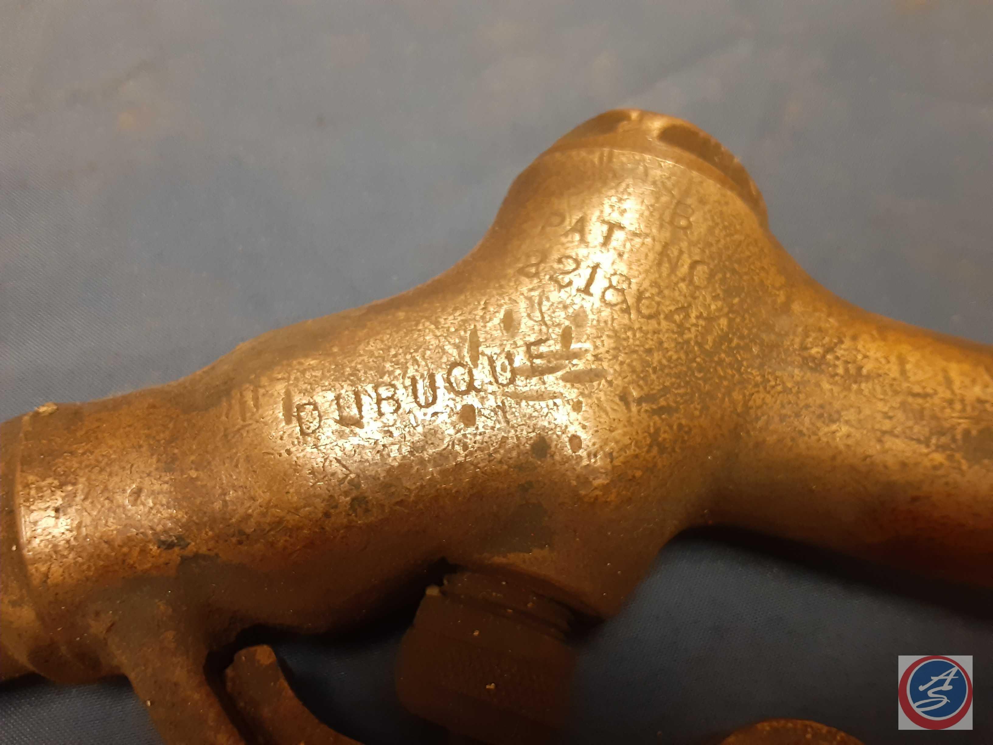 Buckeye Brass Gas Pump Nozzle pat. May 18, 1926, McDonald Brass Gas Pump Nozzle PL.980 3/4 Dubuque