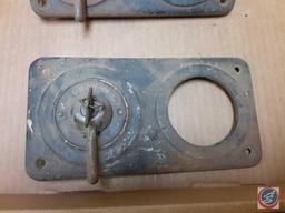 (3) Vintage Ford Model T Ignition Switch Plates (1 has missing amp gauge)