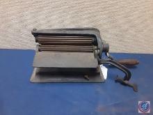 Vintage Fluting Cast Iron & Brass Hand Crank Tool Machine Fluter