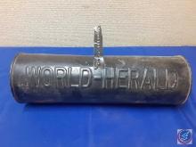Vintage Metal Mail Box Round (World Herald)