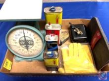 Vintage H.S.B. & Co. Scale Our Very Best, Ligher Fluid, Electric Motor Oil, Handy Sander Pad, Rubber
