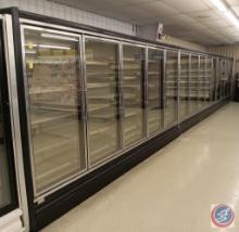 14 door freezer with shelving 83 1/2 x 36 ft x 41