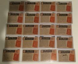 Twenty 1955 Bowman cards - #77-#112 – Various Players