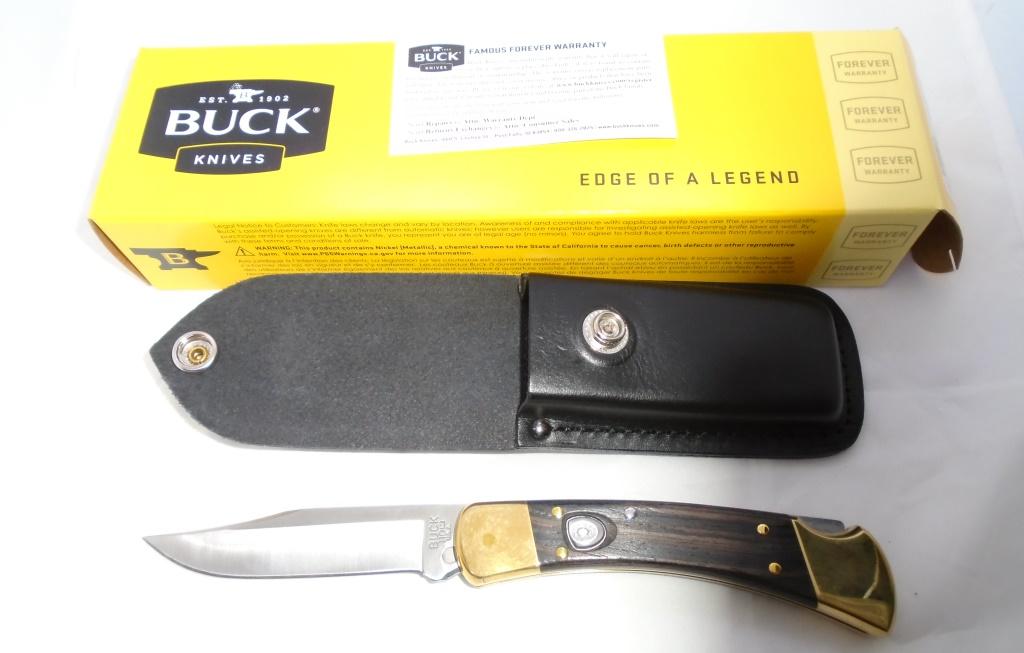 BUCK SWITCHBLADE KNIFE 110 w BOX LEATHER SHEATH