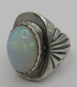9.5 CARAT OPAL RING STERLING SILVER