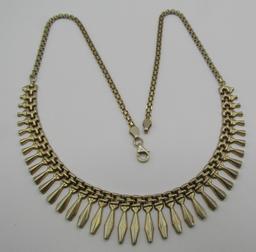 CLEOPATRA NECKLACE GOLD ON STERLING SILVER