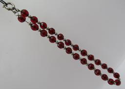 20" 13MM CHERRY AMBER NECKLACE STERLING SILVER