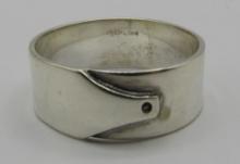 CIGAR BAND RING STERLING SILVER SIZE 14.5