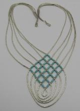 LIQUID STERLING SILVER TURQUOISE BEAD NECKLACE