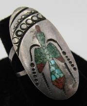 EARLY TOMMY SINGER RING TURQUOISE STERLING SILVER