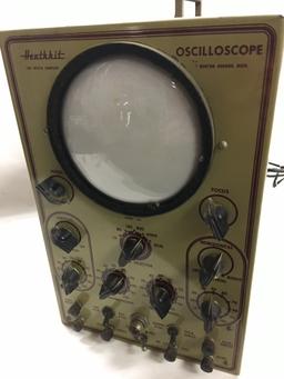 Heathkit Oscilloscope Model 02, Comes on and Lights up! Still as-is