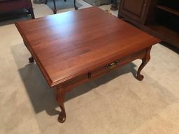 Amish Furniture Cherry Coffee Table Is 35" x 35" x 17" Tall