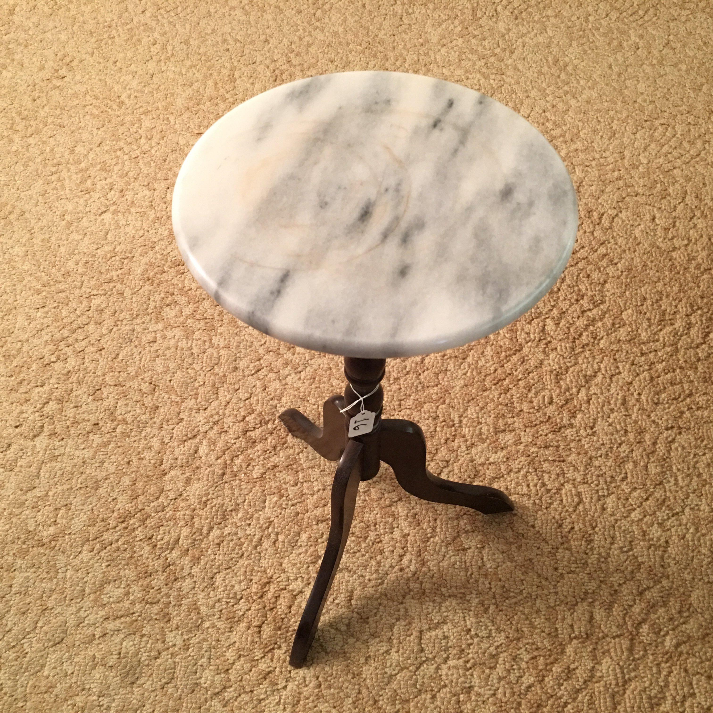 Contemporary Tripod Stand W/Marble Top