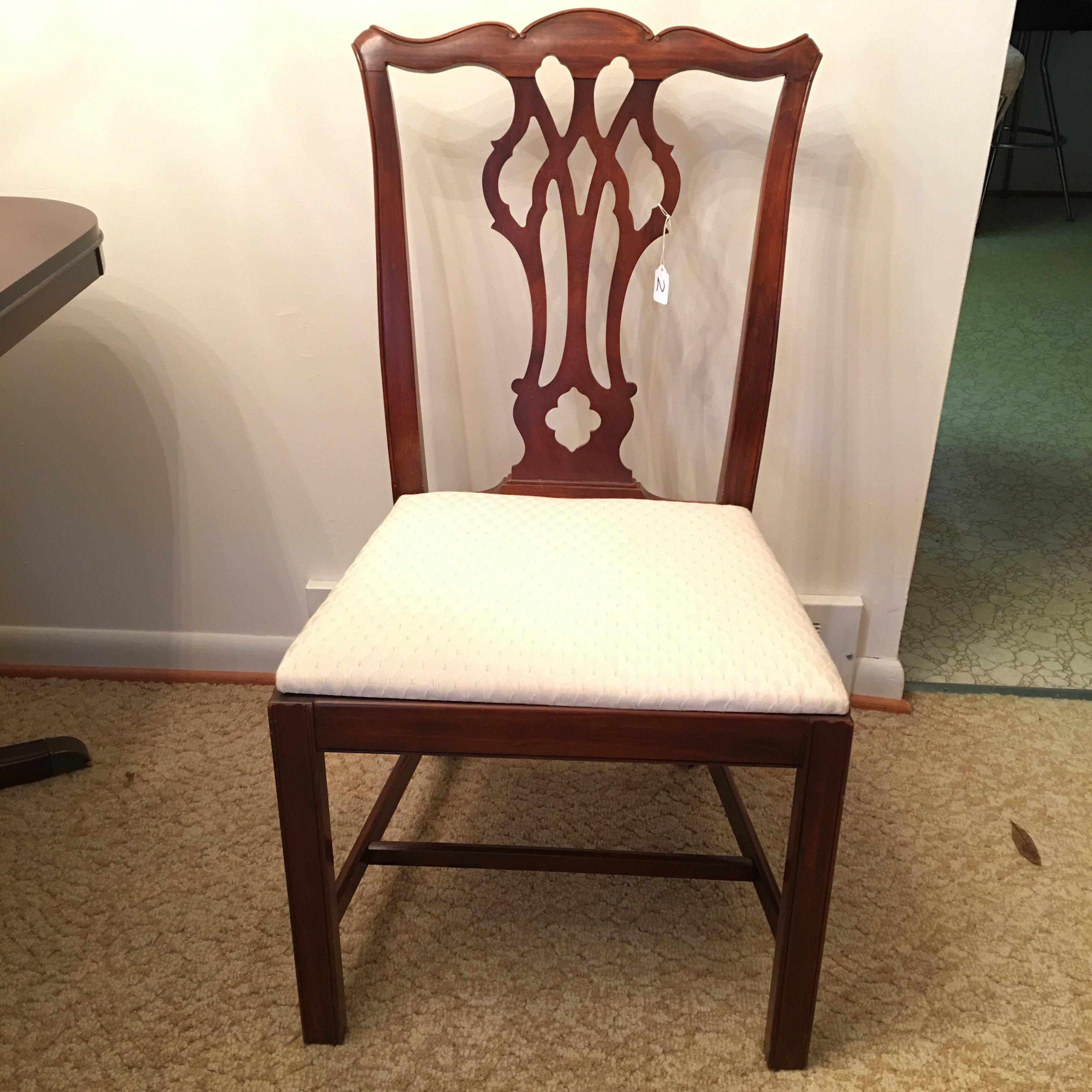 Set Of (6) Chippendale Straight-Leg Chairs