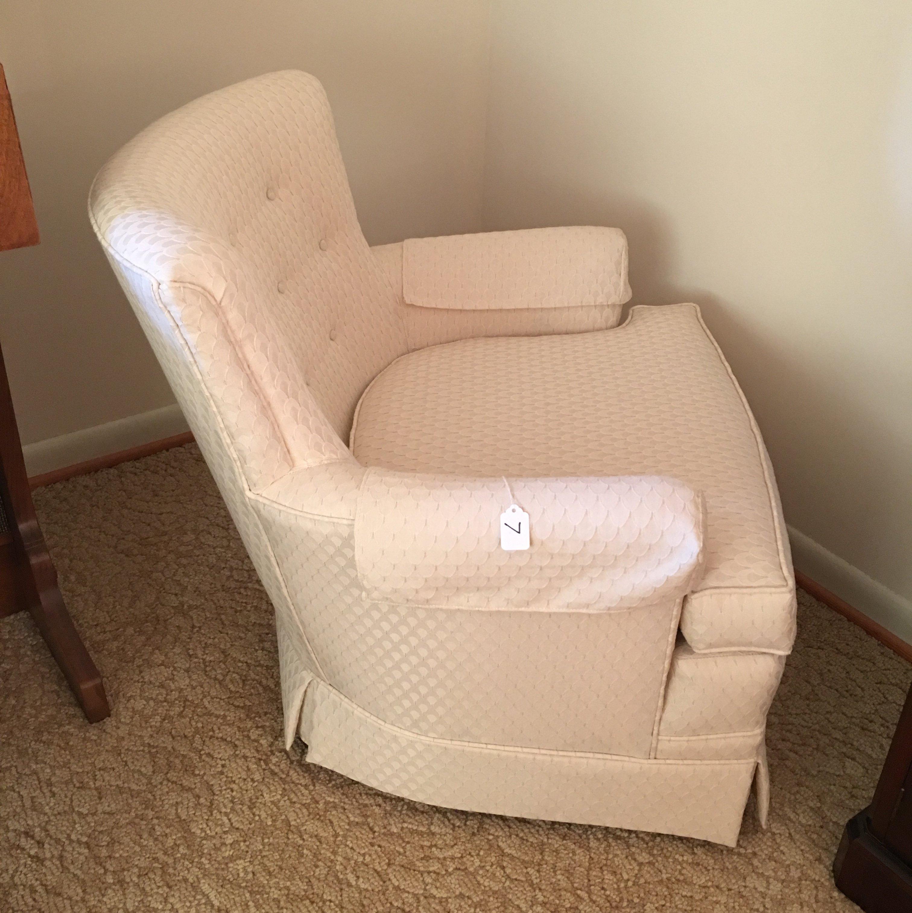 Upholstered Armchair W/Arm Covers