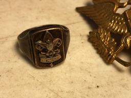 Lot of Military w/ Boy Scout Ring