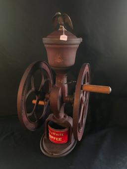 Antique Elgin National Coffee Mill W/Eagle Finial