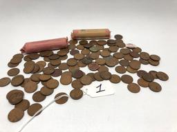Group of 200 Wheatback Pennies with Various Dates