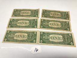 2-1957, 2-1957A, 2-1957B, Blue Seal, 1.00 Silver Certificates
