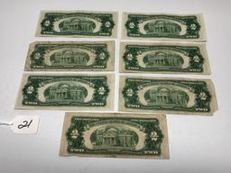 10-1953C, Red Seal, $2.00 Silver Certificates